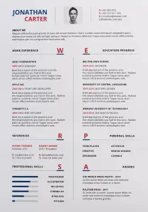 Emske modern resume template design