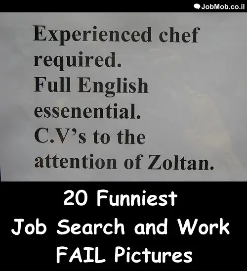 20 Funniest Job Search and Work FAIL Pictures