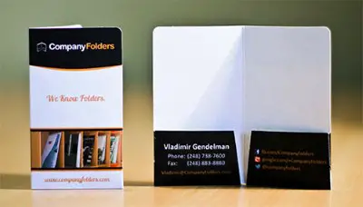 folder business card