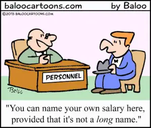 Name Your Salary cartoon
