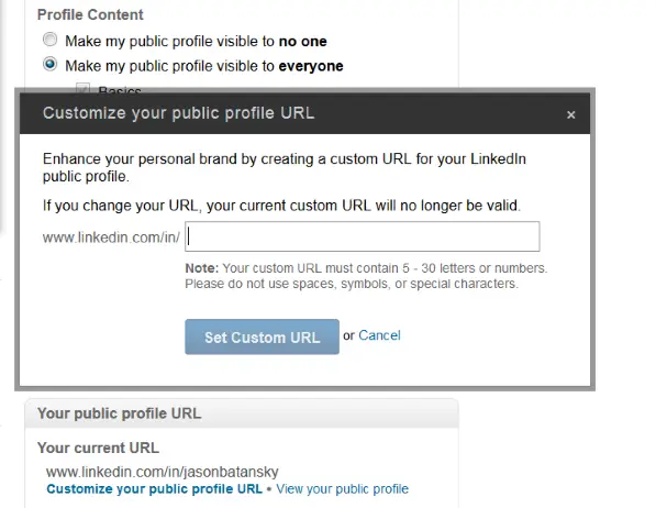 customize-public-profile-url