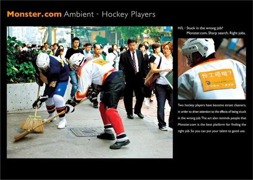 monstercom wrong job hockey players recruitment marketing
