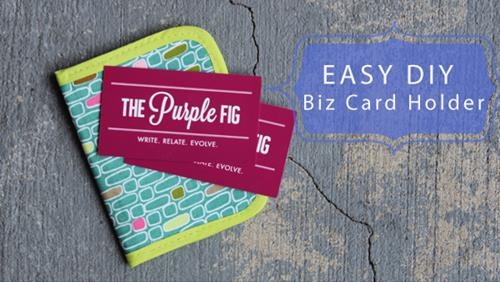 the purple fig fabric business card holder