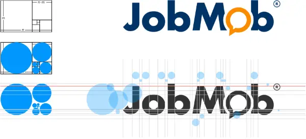 The JobMob logo and the Golden Section
