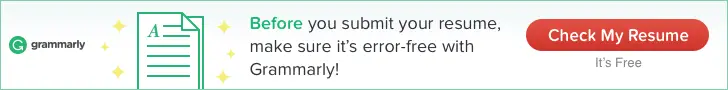 Before you submit your resume, make sure it's error-free with Grammarly