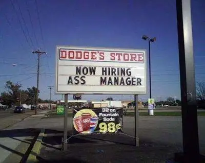 ass manager funny job ads