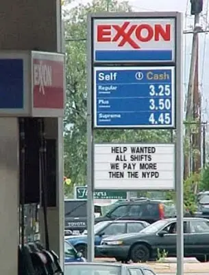 exxon funny job ads
