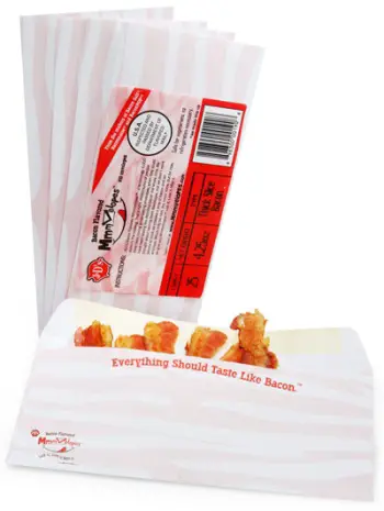 Bacon-flavored envelopes