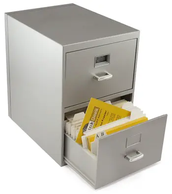 Mini business card cabinet