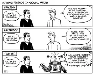 social media cartoon