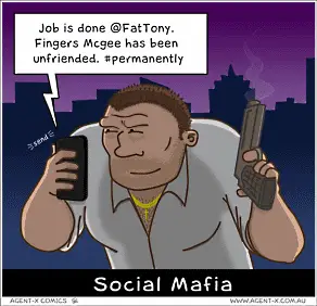 Social mafia cartoon