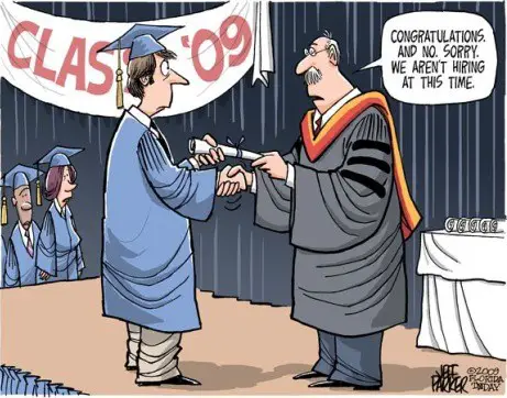 grad job search cartoon