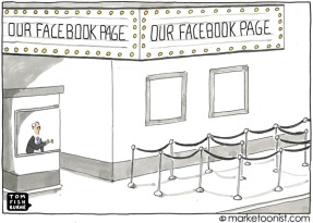 our facebook page cartoon