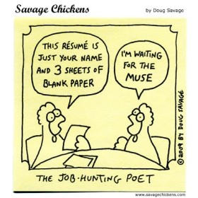 poet resume cartoon