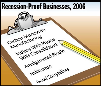 recession proof businesses 2006