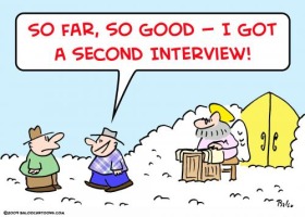 second interview cartoon