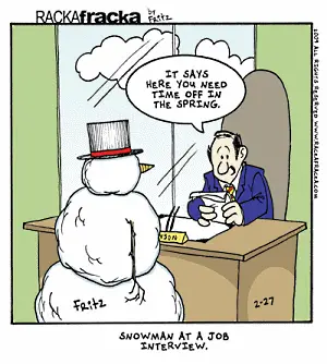 Snowman job interview