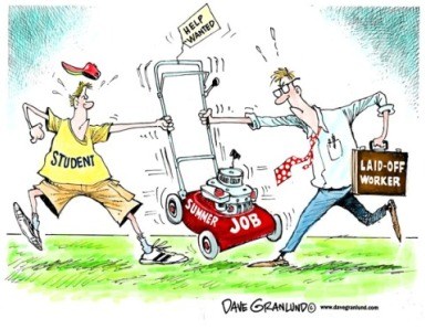 students vs laid off workers