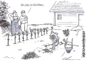 volunteer cartoon