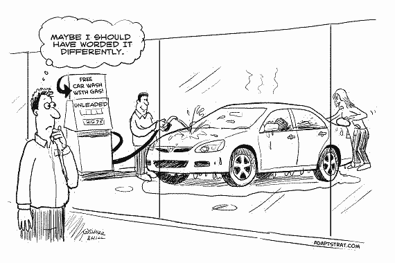 Word Sell Gas Car Wash