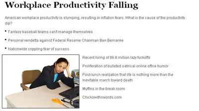 workplace productivity falling