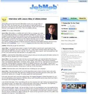 JobMob in 2007 Screenshot