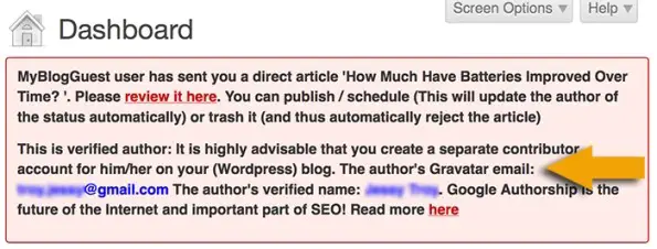 separate contributor account for verified authors