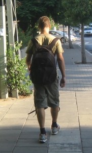 Israel backpacker