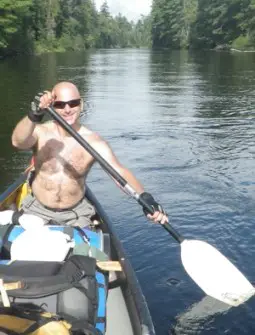Michel Neray canoeing