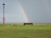 Bench at end of rainbow