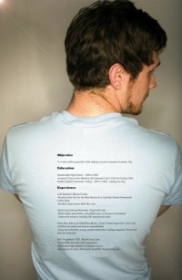 Tshirt resume guy