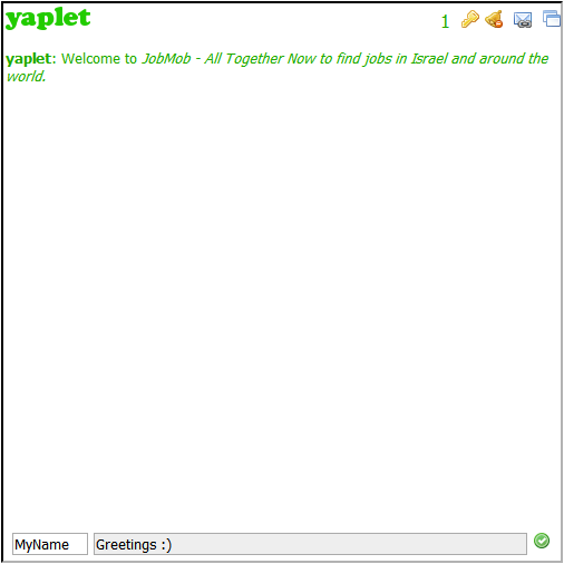 Demo Screenshot of Yaplet chat