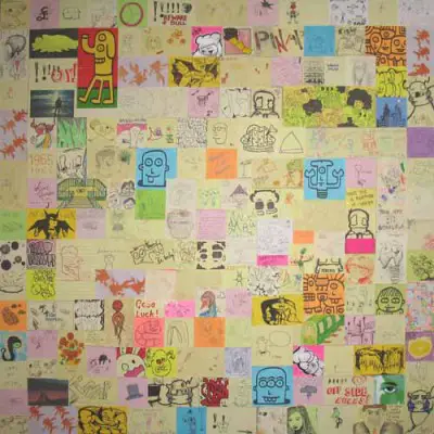 Sticky note collage