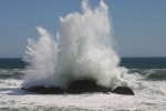 Wave Hits Rocks