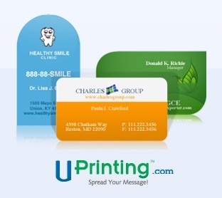 Die-cut business cards