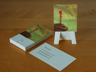 Easel business card design