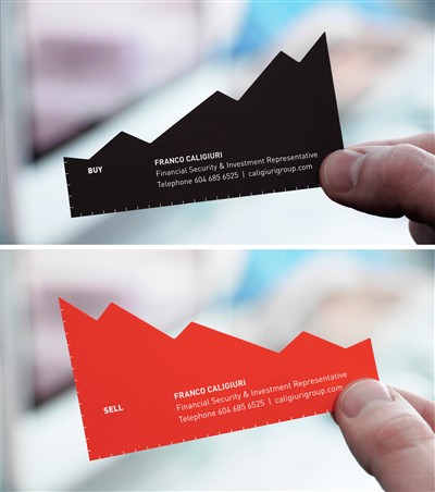 franco caliguiri financial investment representative chart creative business card design