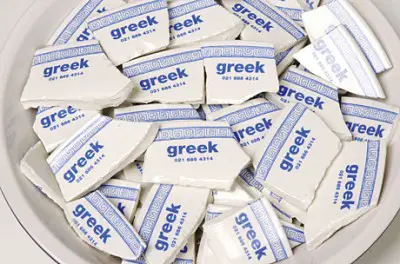greek creative business card design