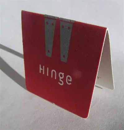 hinge creative business card design
