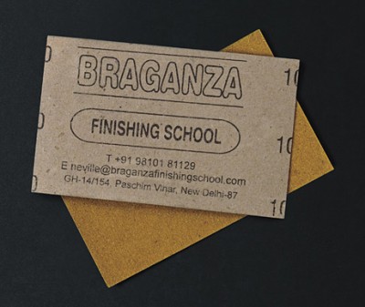 sandpaper creative business card design