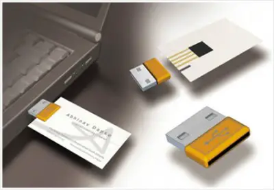 usb attached creative business card design