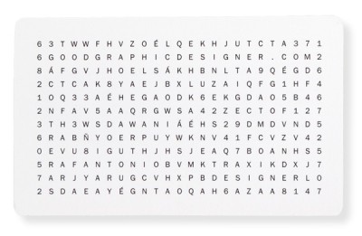 word hunt creative business card design