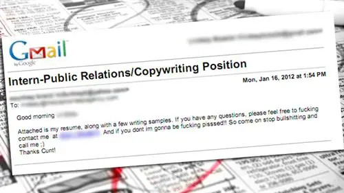 intern public relations copywriting position
