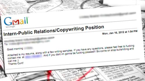 intern public relations copywriting position