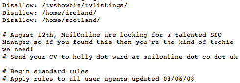 Daily Mail robots.txt ad