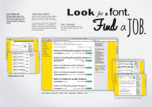 look for a font find a job recruitment marketing