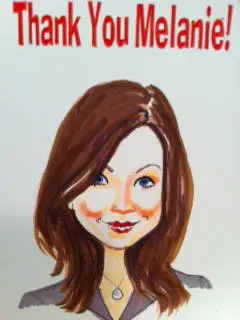 caricature thank you card