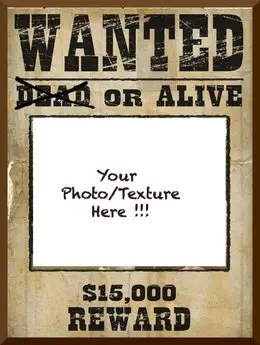 Wanted picture frame