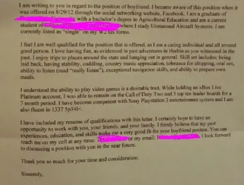 😜 33 Funny Cover Letters And Job Applications That Are Actually Real