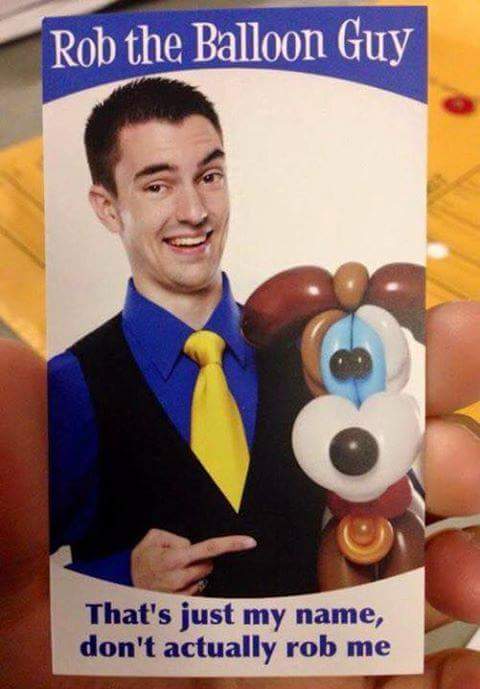 balloon guy business card